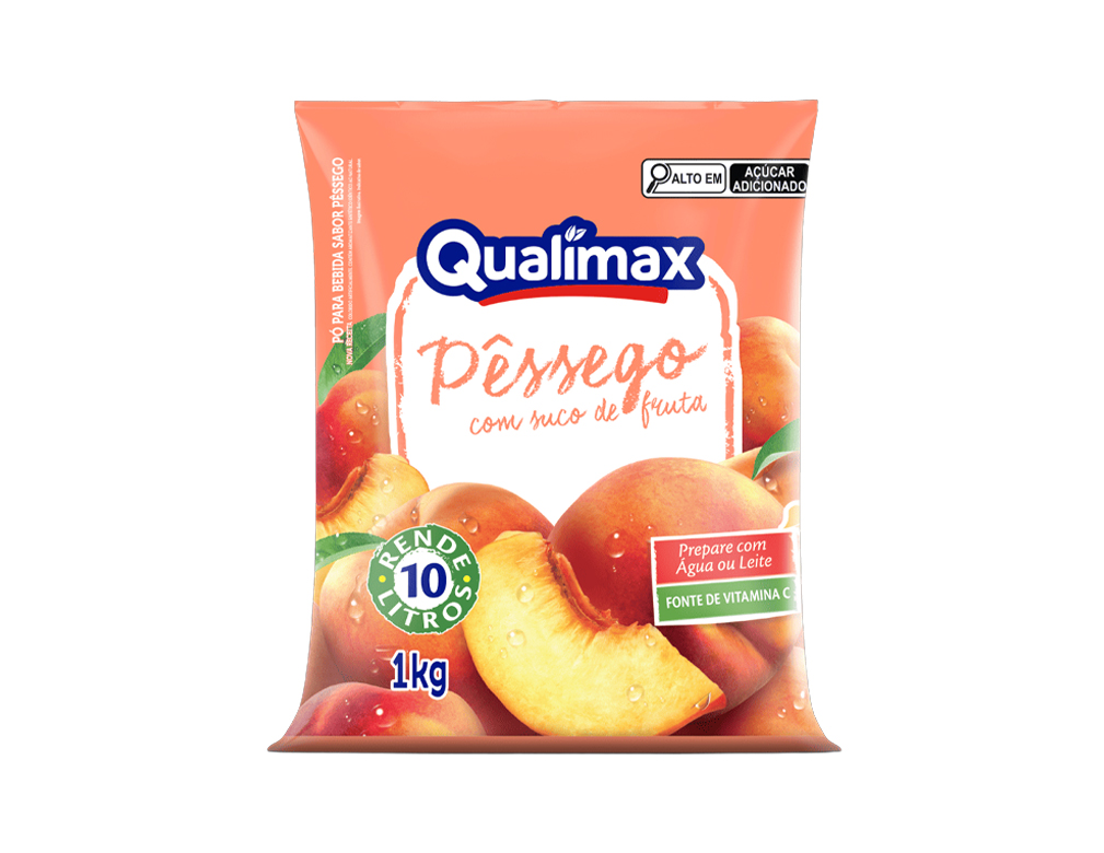 REFRESCO PÊSSEGO QUALIMAX 1 KG (CX 10 PCT)